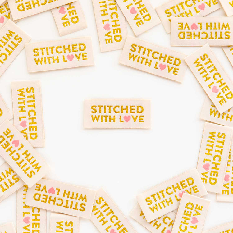 Stitched with Love Woven Sewing Labels