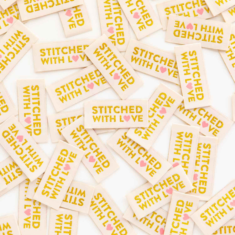 Stitched with Love Woven Sewing Labels