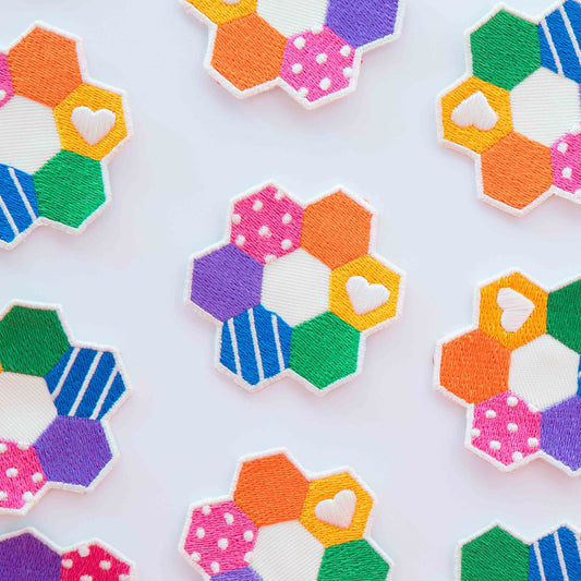 Hexie Quilt Iron-On Patch