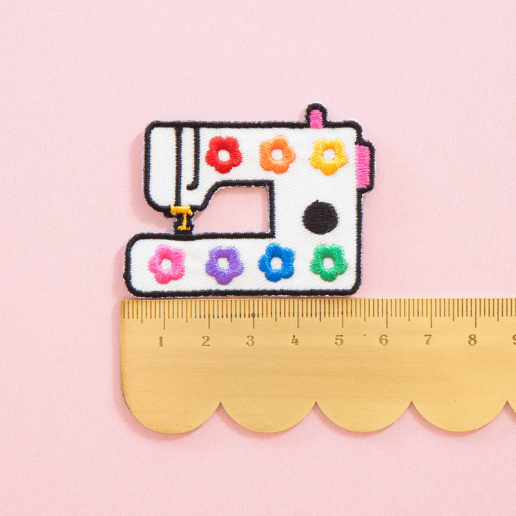 Rainbow Daisy Sewing Machine Iron-On Patch