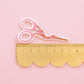 Pink Stork Scissor Iron-On Patch