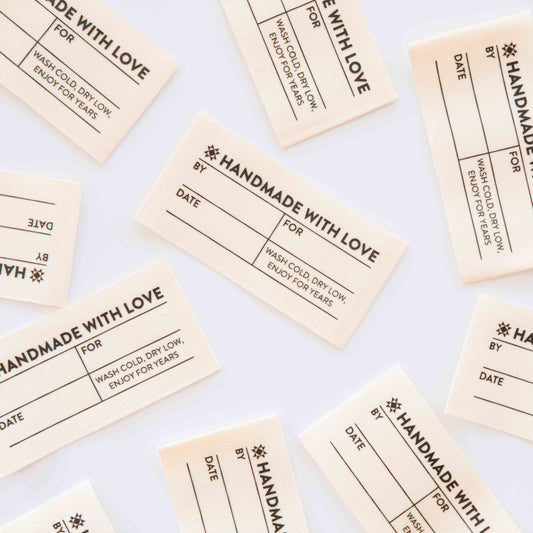 Simple Handmade Organic Cotton Write-In Labels