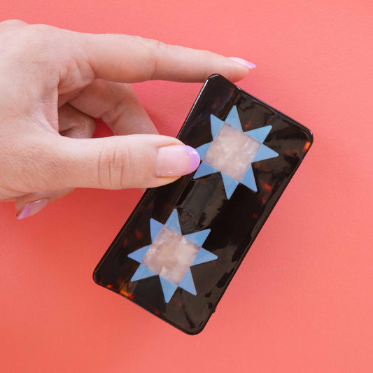 Quilt Block Large Hair Claw Clip