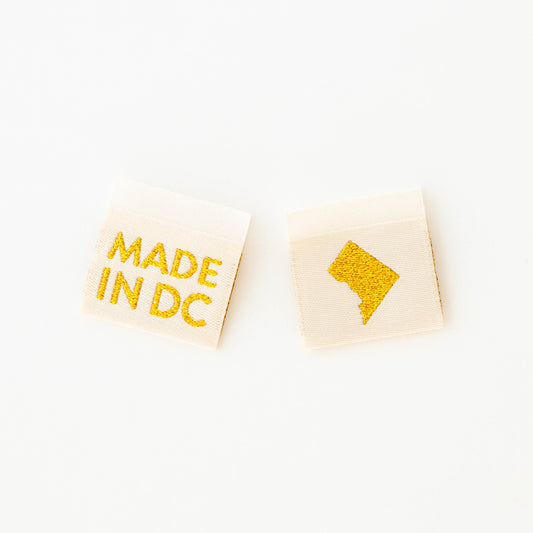Made in My State Gold Woven Labels