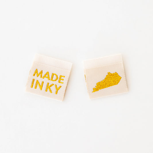 Made in My State Gold Woven Labels