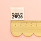 Made in 2026 Organic Cotton Centerfold Labels