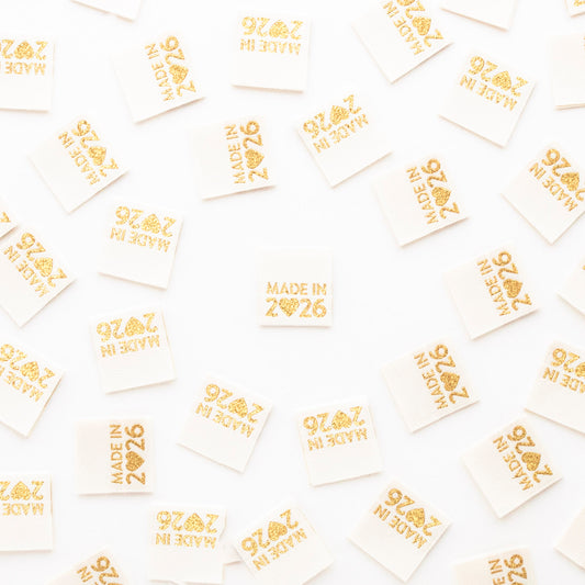 Made in 2026 Gold Woven Labels