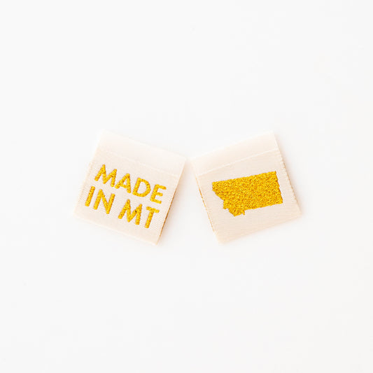 Made in My State Gold Woven Labels