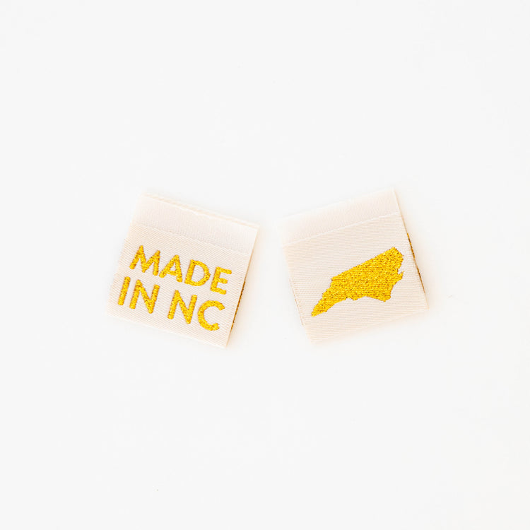 Made in My State Gold Woven Labels