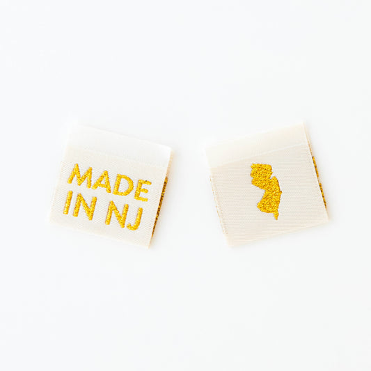 Made in My State Gold Woven Labels