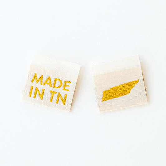 Made in My State Gold Woven Labels