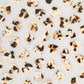 Small Black + Cream Tortoise Heart Buttons