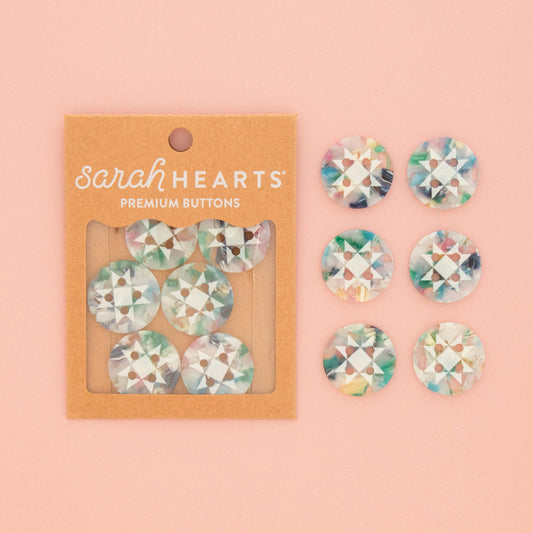 Large Confetti Quilt Star Buttons