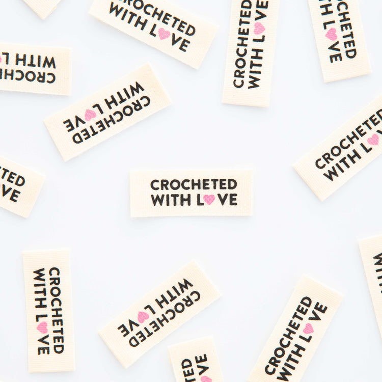 Crocheted With Love Organic Cotton Sewing Labels