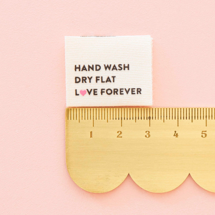 Hand Wash Dry Flat Organic Cotton Labels