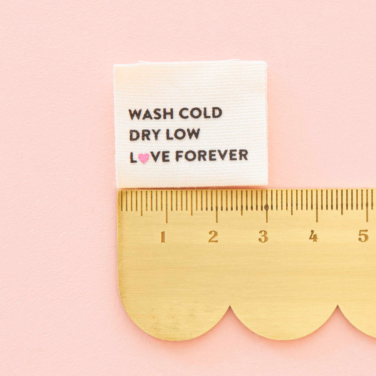 Wash Cold Dry Low Organic Cotton Labels