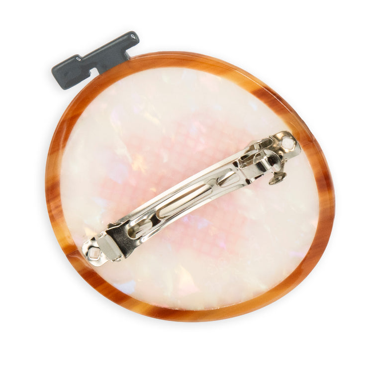 Cross Stitch Embroidery Hoop French Barrette