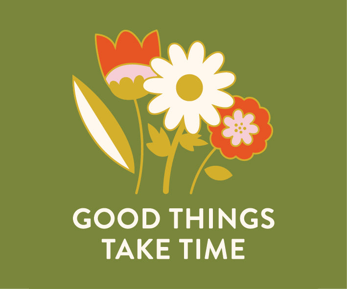 Good Things Take Time Woven Labels