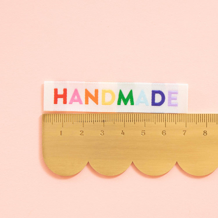 Handmade Woven Sewing Labels - Rainbow Colors