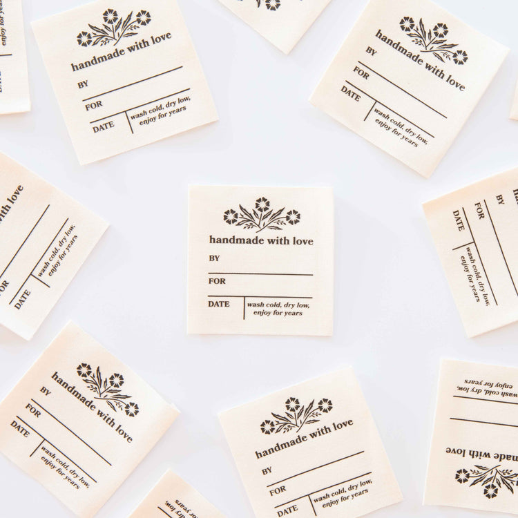 Vintage Handmade with Love Organic Cotton Write-In Labels