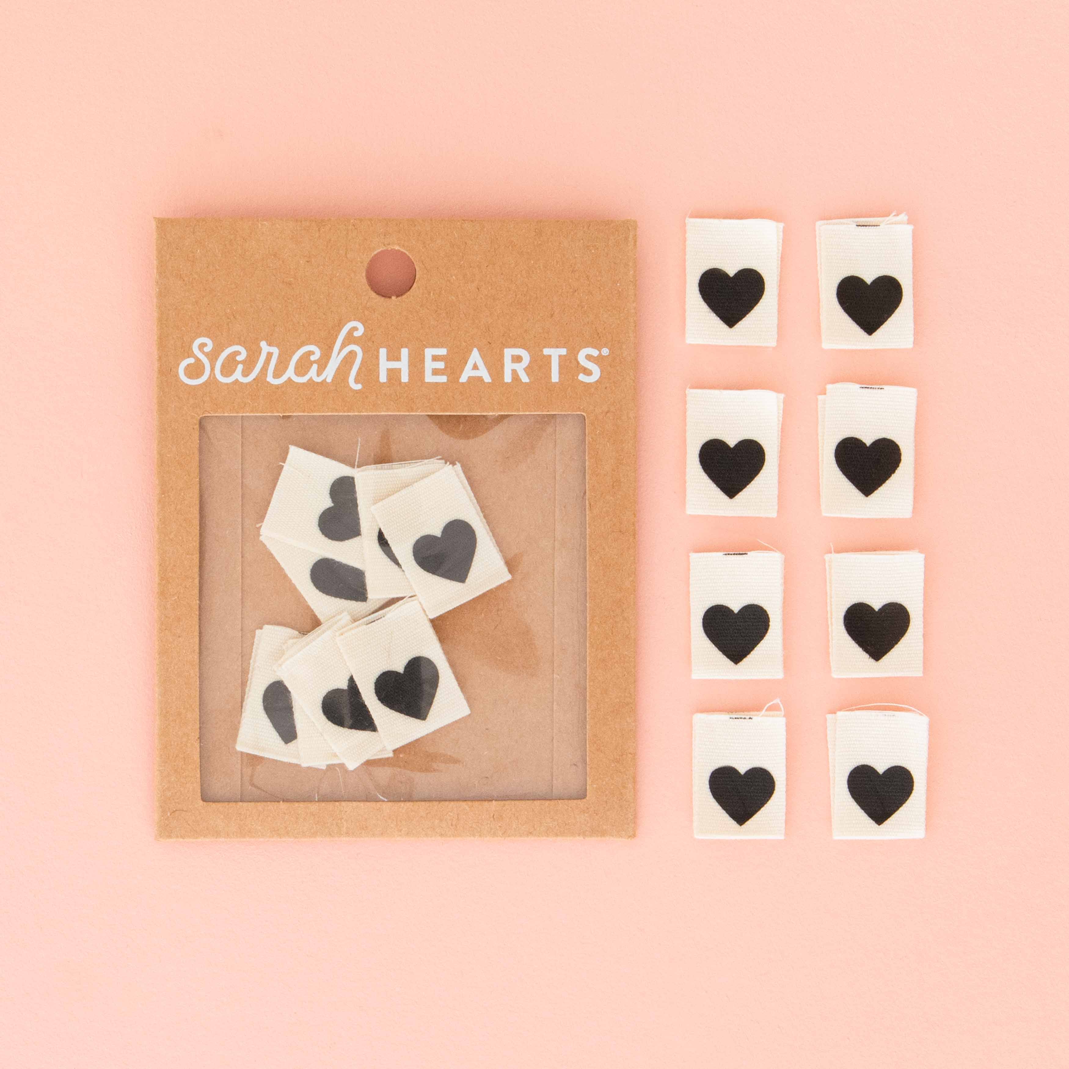 Black Heart Organic Cotton Sewing Labels – Sarah Hearts
