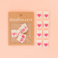 Pink Heart Woven Labels