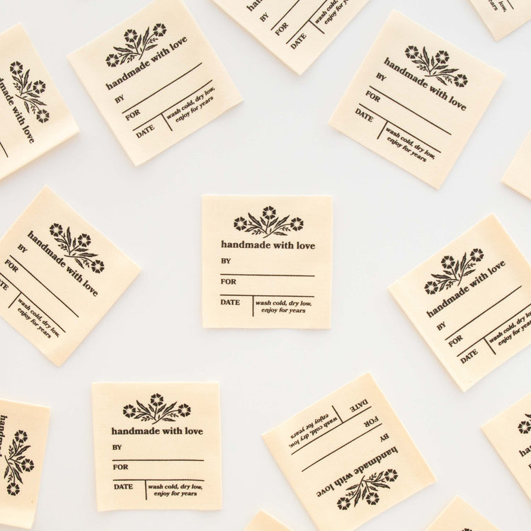 Vintage Handmade with Love Organic Cotton Write-In Labels