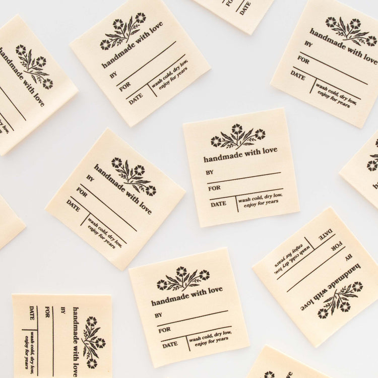 Vintage Handmade with Love Organic Cotton Write-In Labels