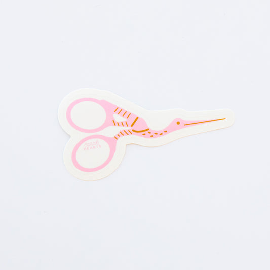 Stork Scissors Sticker