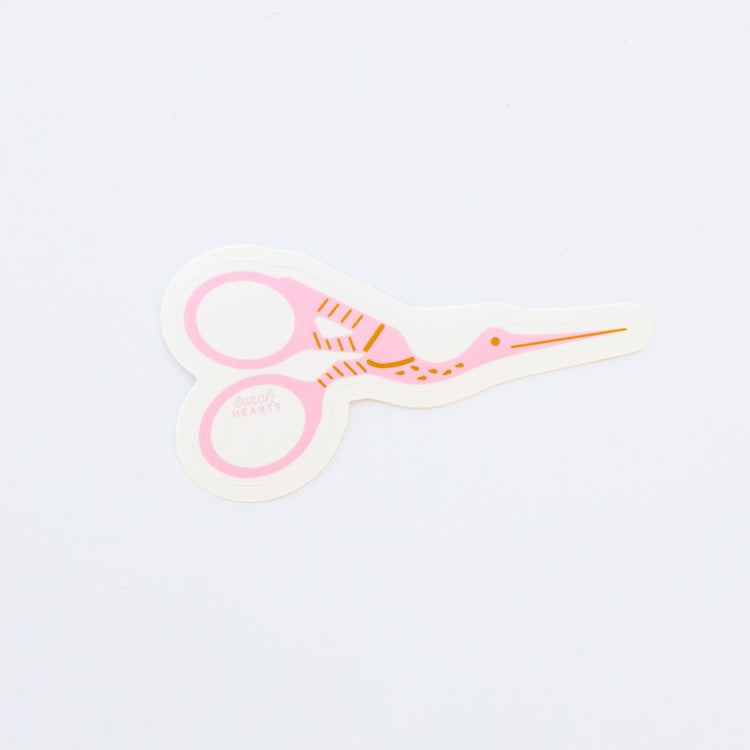 Stork Scissors Sticker