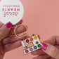 Daisy Sewing Machine Enamel Keychain