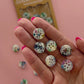 Small Confetti Quilt Star Buttons