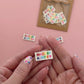 Made by Auntie Woven Sewing Labels Rainbow Colors