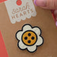 Daisy Button Iron-On Patch