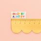 Made by Auntie Woven Sewing Labels Rainbow Colors