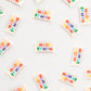 Made by Mom Woven Sewing Labels Rainbow Colors