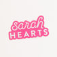 Sarah Hearts Holographic Logo Sticker