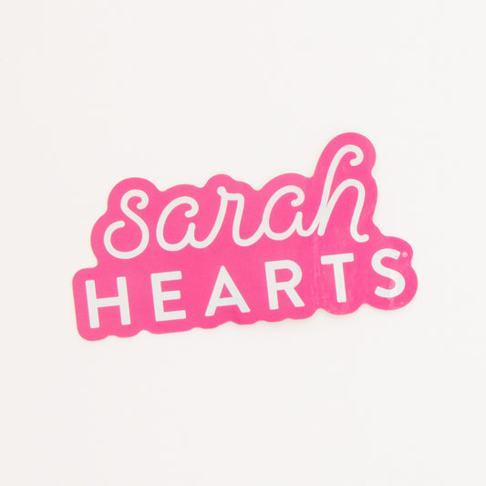 Sarah Hearts Holographic Logo Sticker
