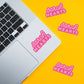 Sarah Hearts Holographic Logo Sticker