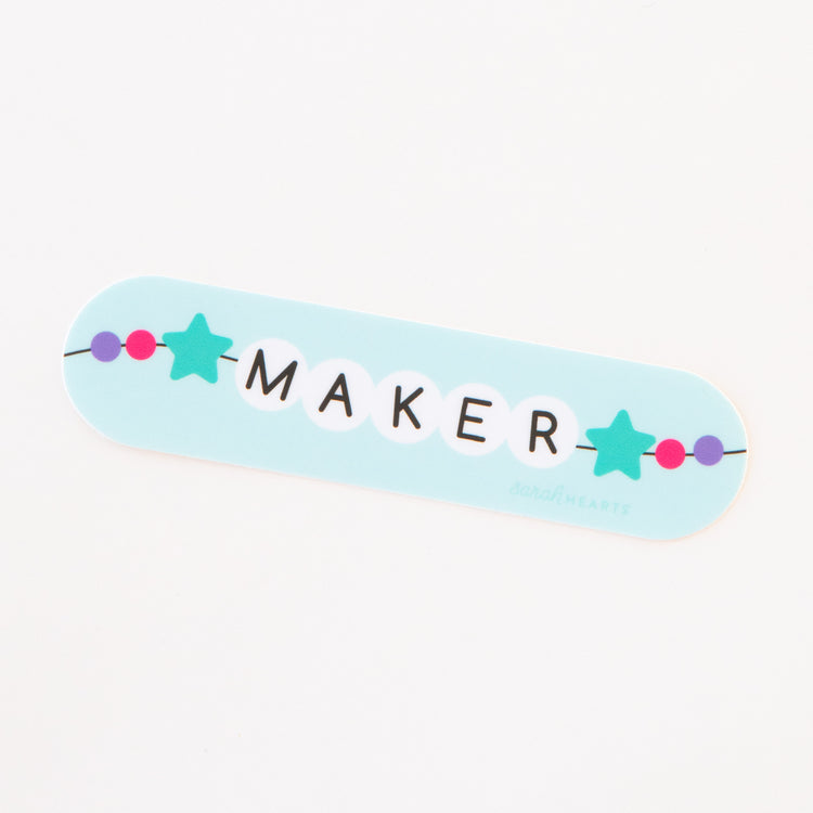 Maker Friendship Bracelet Sticker