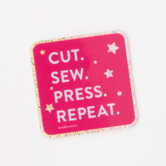 Cut Sew Press Repeat Sticker
