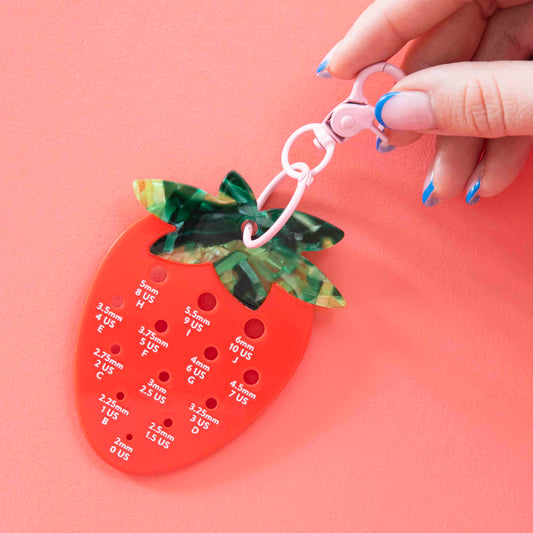Strawberry Needle Gauge Bag Charm