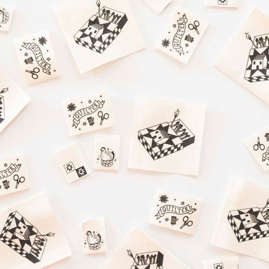Toad and Sew Quilty Tattoo Woven Labels Multipack