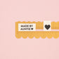 Organic Cotton Sew In Labels - Made by Auntie + Black Hearts Multipack - 8 pack