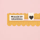 Organic Cotton Sew In Labels - Made By Grandma + Black Hearts Multipack - 8 pack