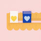 Woven Sew In Labels - Holiday Hearts Multipack - 8 pack