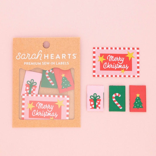 Woven Sew In Labels - Christmas Holiday Multipack - 4 pack