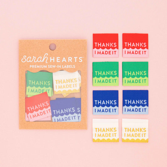 Woven Sew In Labels - Thanks I Made It Holiday Edition Multipack - 8 pack