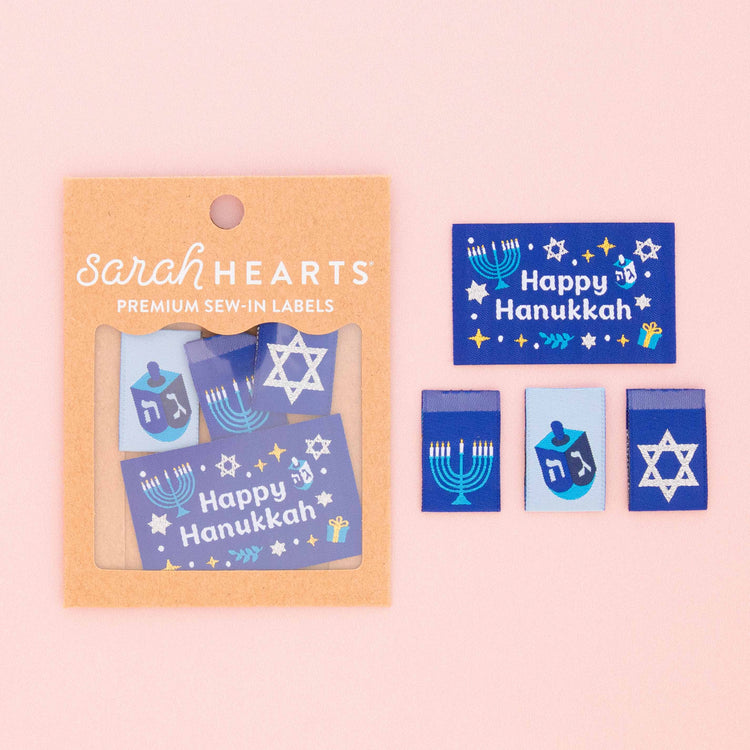 Woven Sew In Labels - Hanukkah Holiday Multipack - 4 pack