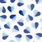 Blue Two Toned Heart Buttons - 1" (25mm) - 6 pack